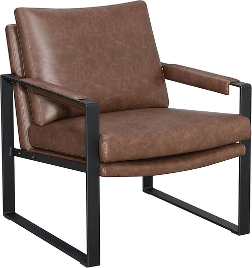 🛋️ Stylish Leather Upholstered Chair – Elegant, Comfortable & Modern Design for Your Living Room 🏠 | Perfect for Lounging & Relaxing ✨